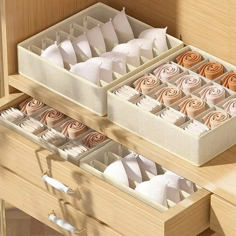 Sock Organizer Tray - 1–2 Stück Vliesstoff-Aufbewahrungsbox für Unterwäsche, Socken,