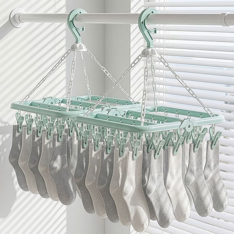 Sock Organizer Tray - Multifunktionaler Faltbarer Aufbewahrungs- und Trocknungsgestell Kinder-Wäscheständer