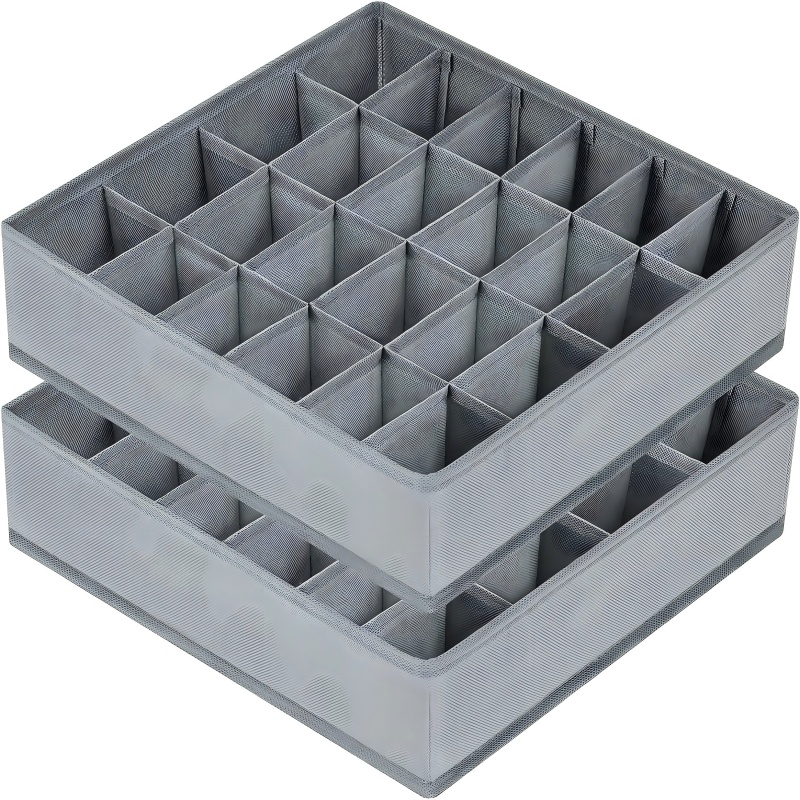 Sock Organizer Tray - 24-Fach Faltbare Aufbewahrungsbox, Stoff-Organizer für Socken
