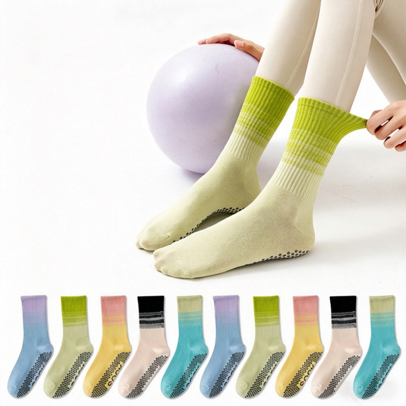 Grip Sock Yoga - Dreamlikelin 1 Paar Damen-Yoga-Socken, Wadenlange Socken