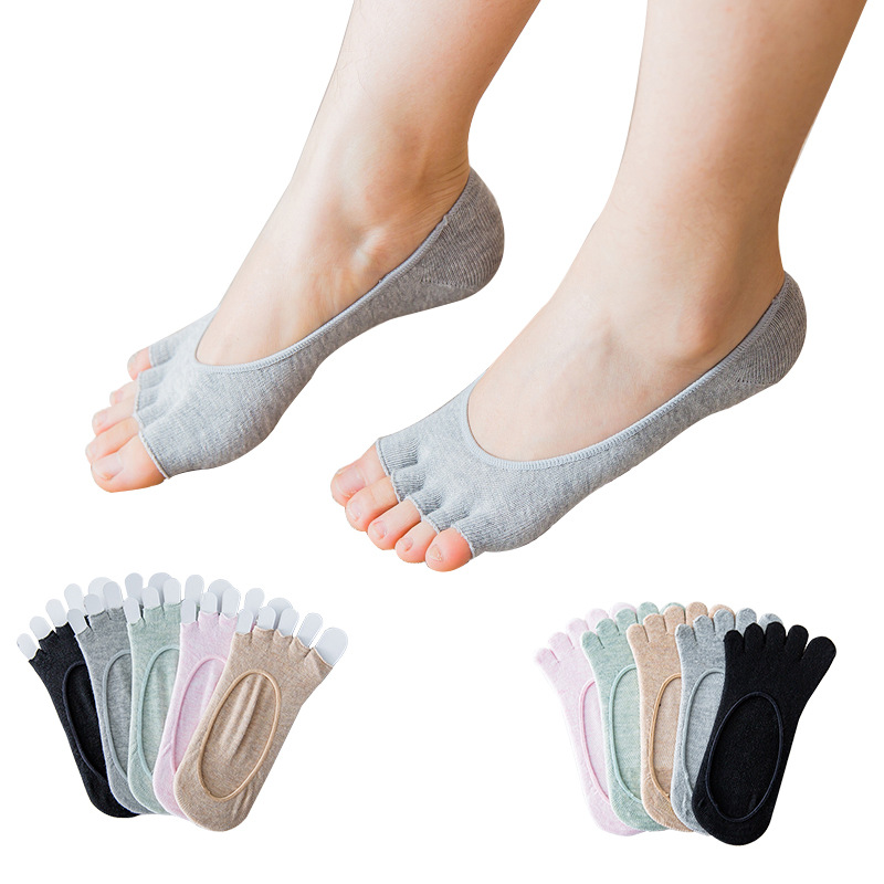 Invisibility Sock Loafer - Unsichtbare Fünf-Finger-Socken für Damen mit offenem