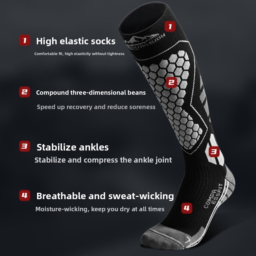Thermal Sock Winter - Neue verdickte Skisocken, atmungsaktive, rutschfeste, kniehohe