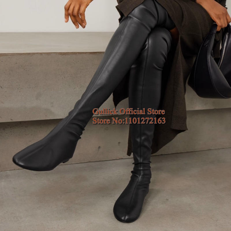 Braune Weiche Stretch-Kunstled – Boot Sock Slouchy Bewertung und Preis