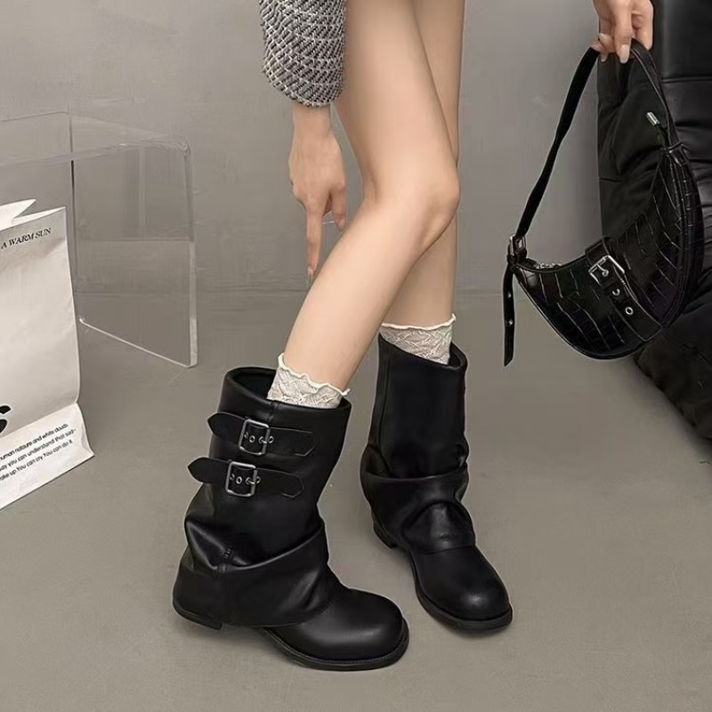 Schwarze Damenstiefel mit Dopp – Boot Sock Slouchy Bewertung und Preis