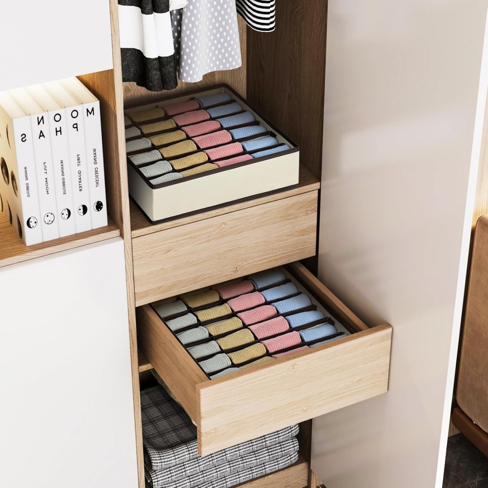 24-Fächer Schubladenorganizer, – Sock Organizer Tray Bewertung und Preis