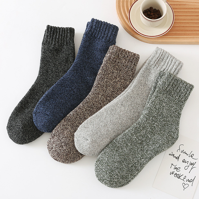 5 Paar einfarbige Baumwollsock – Thermal Sock Winter Bewertung und Preis