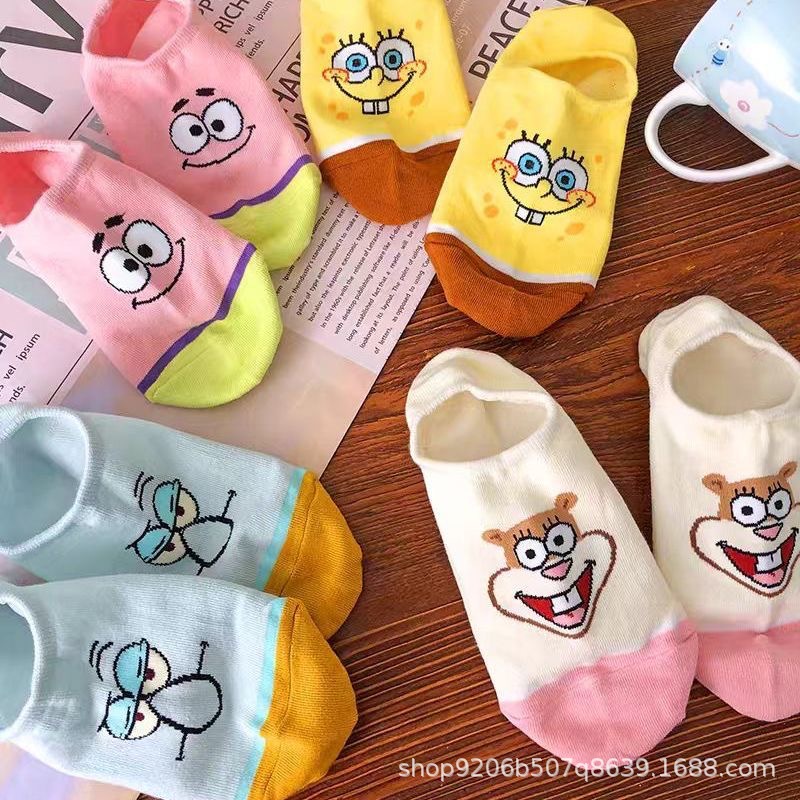 4 Stück Niedliche SpongeBob Sc – Invisibility Sock Loafer Bewertung und Preis